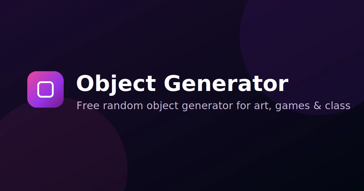 Random Object Generator Tool - Draw Objects Instantly