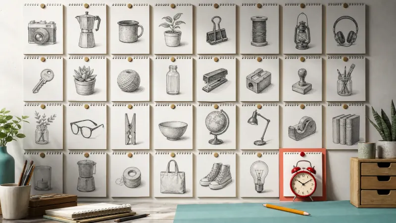 Illustration for Start a Daily Drawing Challenge With Random Objects