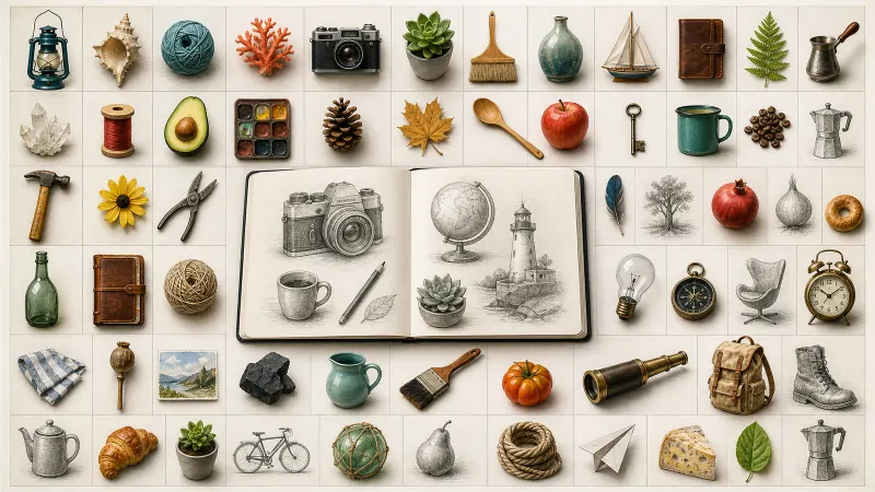 Illustration for 50 Things to Draw: A Random Object Starter List
